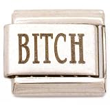 Bitch Italian Charm Stainless Steel 9mm
