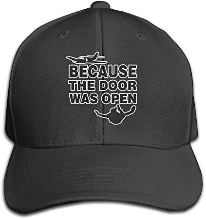 Skydiving Gift Because The Door Open Skydiver Baseball Hat Adjustable Curved Visor Hat