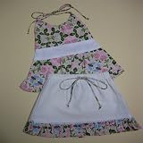 Urban Baba - Pink Bee Linen Flip Skirt and Halter
