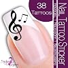 Nail Tattoo Sticker Musik / Noten - schwarz