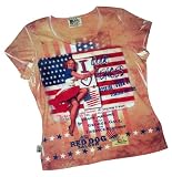 Red Dog I Love Our Heroes Patriotic Shirt w/WWII image USA Made by FlagClothes