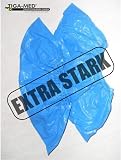 Produkt-Bild: &Uuml;berschuhe PE Einmal stark/strong ca. 3,5gr dick! Original Tiga-Med Qualit&auml;t 100 St&uuml;ck OP Schuh&uuml;berzieher blau &Uuml;berziehschuhe Einweg Schuh&uuml;berzug