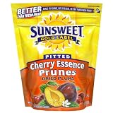 Sunsweet Gold Label Pitted Dried Plums, Cherry Essence Prunes, 8-Ounce Resealable Pouches (Pack of 12)