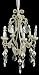 6 Crystal Elegance Platinum Glitter Jeweled Chandelier Christmas Ornaments