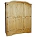 Corona Mexican Solid Pine 3 Door Arch Top Wardrobe