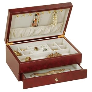 Rowena Burlwood Cherry Jewelry Box