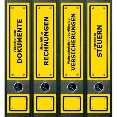 Cover image : file art Ordneretiketten 4er Set Yellow Signs