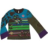 catimini 'spirit denim' brown and turquoise tee