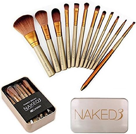 12 Pcs Bamboo Handle Makeup Brushes Kabuki Powder Foundation blusher Cosmetic Brushes With Box