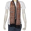 Long Neck Scarf Summer Accessories Printed Silk 22 X 72 inches