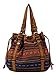 Scarleton Striped Pattern Jacquard Drawstring Bag H1567