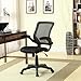 Modway Veer Office Chair with Mesh Back and Vinyl Seat With Flip-Up Arms in Black