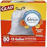Glad OdorShield Tall Kitchen Drawstring Trash Bags