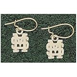 LogoArt Mississippi State Bulldogs 10K Gold Team Font 3/8 Dangle Earrings