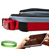 ASUS Eee Pad Transformer Prime 10.1-Inch Tablet Computer Transformer 2nd Generations Cover Hard Cube Case with Shoulder Strap and Attached Pocket ( BLACK - RED )