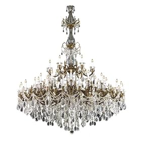 Pecaso Lighting 4900-24-12-6-AG HH Romanza Crystal Chandelier