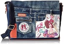 Nicole Lee Messenger Bag with 15 Inch Laptop Compartment, Sunny White, One Size
