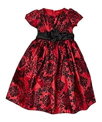 Applique Taffeta/Velvet Party Dress  With a Ribbon  and a Sash 