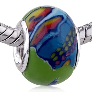 Buy Polymer Clay Pandora Chamilia Trollbeads Compatible European Charm Bead - Fits Most Bracelets by Pugster