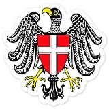 Vienna Austria Coat of Arms car bumper sticker 6" x 6"
