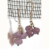 Sterling Silver Lavender Chalcedony Cluster Earrings