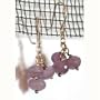 Sterling Silver Lavender Chalcedony Cluster Earrings