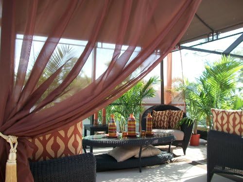 CLEARANCE!! Indoor/Outdoor Patio Gazebo Drapes Copper Sheers..54" wide x 84"L