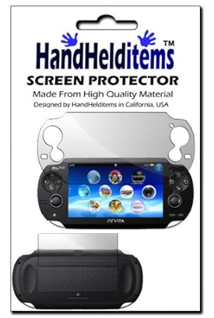 HHI Sony Playstation PS Vita Dual Anti-Fingerprint, Anti-Glare, Matte Finishing Screen Protector (Front and Back Protector) (Package include a HandHelditems Sketch Stylus Pen)