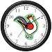 Cornish Hen Bird Animal Wall Clock by WatchBuddy Timepieces (Hunter Green Frame)