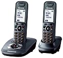 Panasonic KX-TG7522EM DECT Twin Digital Cordless Phone Set with Answer Machine - Silver
