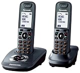 Panasonic KX-TG7522EM DECT Twin Digital Cordless Phone Set with Answer Machine - Silver