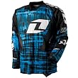 One Industries Radio Star Men's Carbon Dirt Bike Motorcycle Jersey - Neon Blue