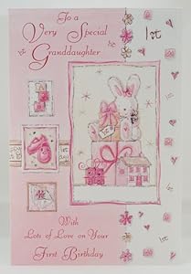 granddaughter 1st birthday card amazon