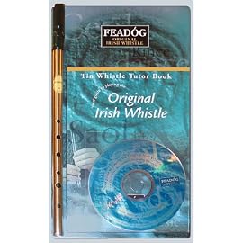 Quality Feadog Triple Pack, Brass D whistle, Tutor Book and Accompanying CD