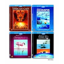 Disneynature Four-Movie Collection (African Cats / Oceans / Earth / Crimson Wings) (Blu-ray/DVD Combo)