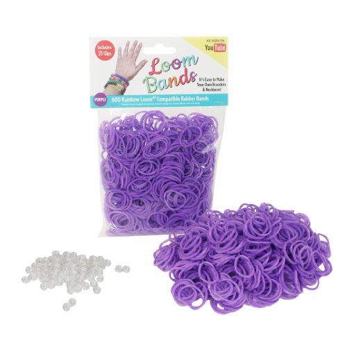 Loom Rubber Bands - 600 Rubber Band Refill Pack (PURPLE) - 100% Latex Free