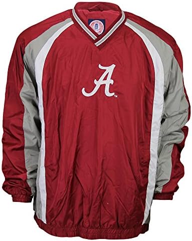NCAA Lightweight Pullover Windbreaker Jacket (Alabama Crimson Tide, Medium)