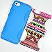 Bastex Hybrid Case for Apple Iphone 5, 5s, 5g - Blue Silicone / Aztec Tribal Hard