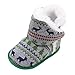 Weixinbuy Infant Baby Boys Girls Ankle Slip-on Shoes Christmas Snow Boots