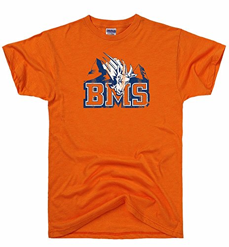 DirtyRagz Men's Blue Mountain BMS State Goats Football T Shirt