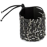 Accessories & Beyond Black Leather Cuff Wi