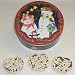Scott's Cakes 1 lb. Milk Chocolate Covered Pretzel with White Chocolate Chips in a Season Greetings Tin