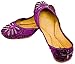 FREE ANKLET with Starlite Ladies / womens Beaded & Diamante Purple Leather Khussa Fashion Shoes / Pumps