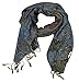 Peach Couture Elegant Double Layer Reversible Paisley Pashmina Shawl Wrap Scarf Teal