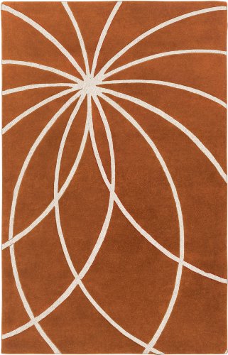 Surya FM7175 Forum Contemporary Hand Tufted 100% Wool Orange Rug (7-Feet 6-Inch x 9-Feet 6-Inch ) On Sale