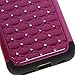 Style4U iPhone 6S Case, iPhone 6 Case, iPhone 6S / 6 Studded Rhinestone Crystal Bling Hybrid Armor Case Cover for Apple iPhone 6S / iPhone 6 with 1 HD Screen Protector and 1 Stylus [Purple/Black]