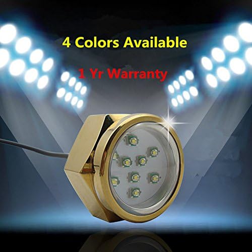 Herefind 27W 1800 Lumens Aluminum Alloy IP68 Waterproof Rate 9 LED Boat Drain Plug Light, 1 Yr Warranty - Green