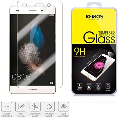 Huawei Ascend P8 Lite Screen Protector, KHAOS® 0.33mm Tempered Ballistics Glass Huawei Ascend P8 Lite Maximum Screen Protection from Bumps, Drops, Scrapes and Marks