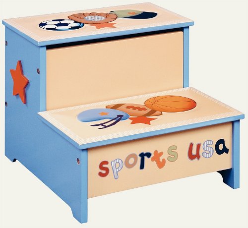 Childrens Toyshop  Toys : Kids / Children's Sports USA Bed Side Storage Step Stool