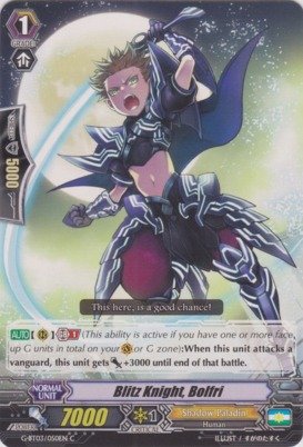 Cardfight!! Vanguard TCG - Blitz Knight, Bolfri (G-BT03/050EN) - G Booster Set 3: Sovereign Star Dragon